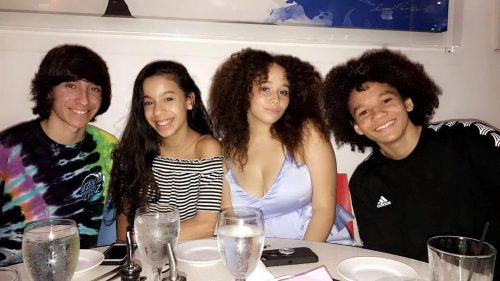 Armani Jackson with her sister (next to him)