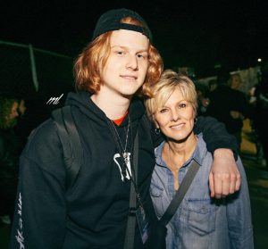 Cameron with his mom