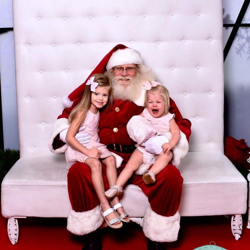 Scott Pasmore's daughters with Santa