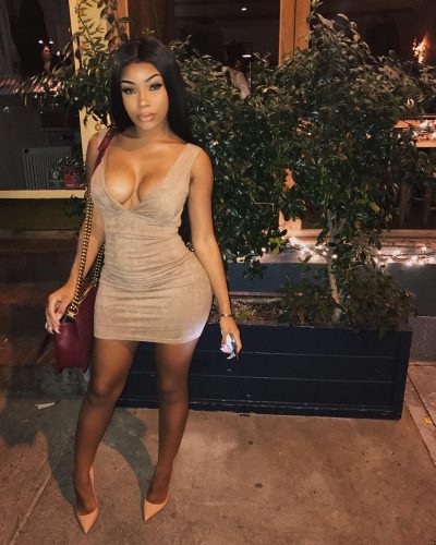 Aaliyah Jay in a party
