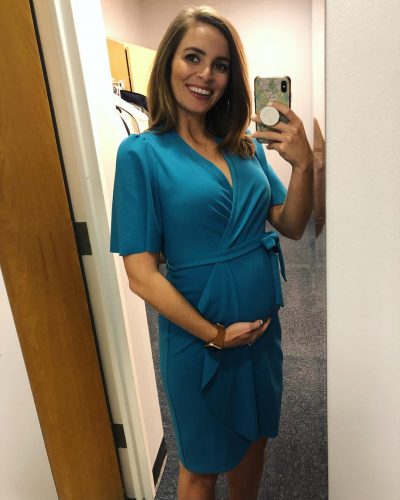 Alexandra flaunting her baby bump