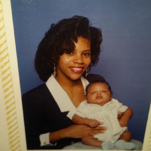 Baby BdotAdot5 with his mother