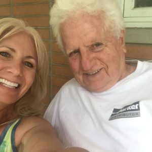 Patty Harken with her father