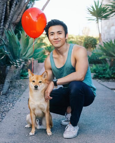 Ross Tran with his pet