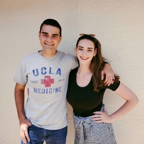 Abigail Shapiro with her brother