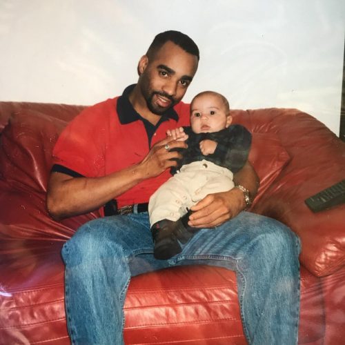 Baby Craig Xen with his father
