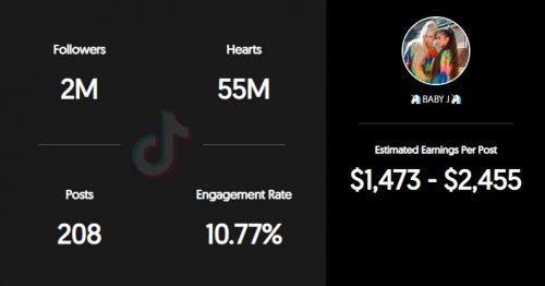 Jostasy's TikTok earnings