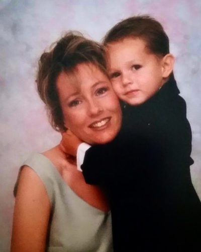 Zach Justice and his mom