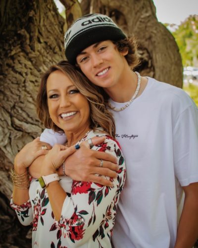 Zack Lugo with his mom