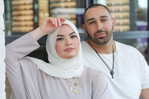 Mouhammad Elbannan with his wife