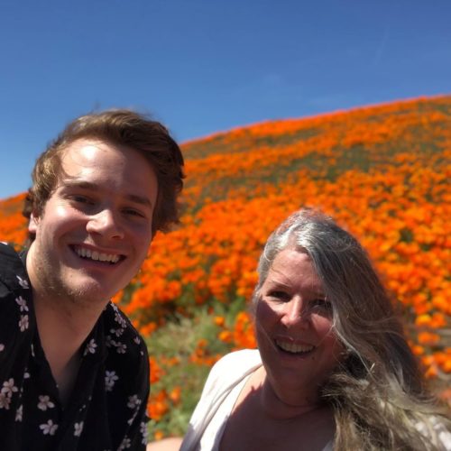 Tucker Reynolds with his mother