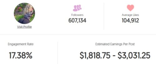 Faith Lianne estimated Instagram earning