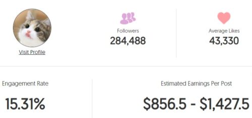 39daph estimated Instagram earning