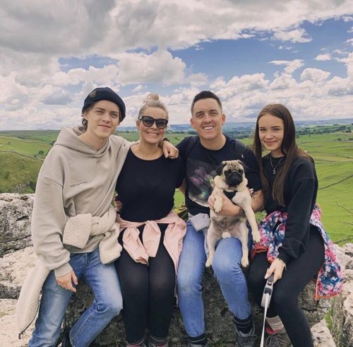 Reece Bibby with his family
