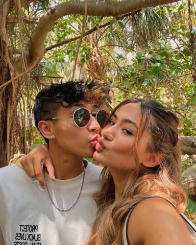 Alexis Carrasco with her girlfriend