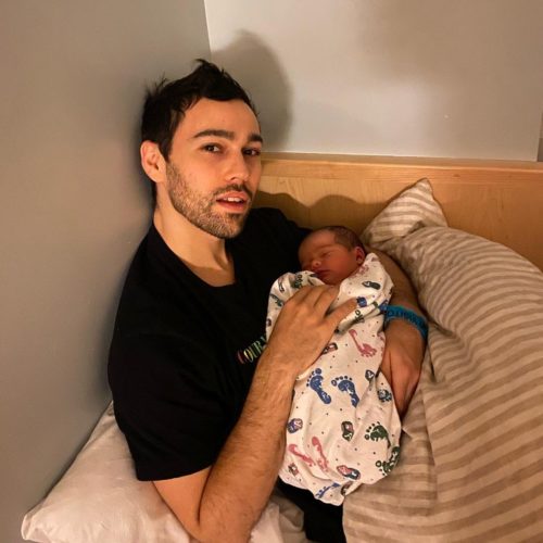 Max Schneider with his child