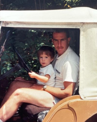 Maxx Chewning with his dad