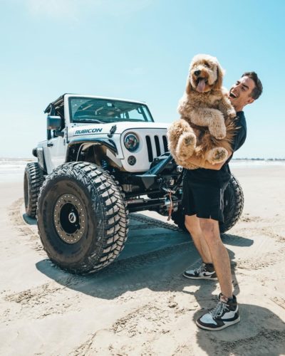Maxx Chewning with his dog