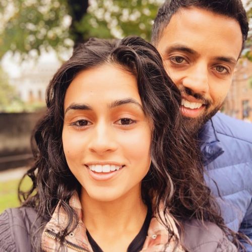 Akaash Singh with his fiancé