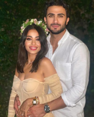 Alexander Uloom with his fiancé