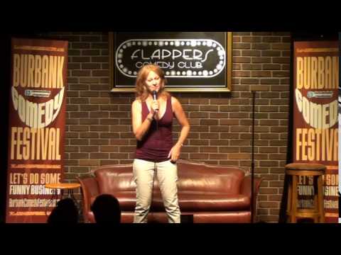 Karen Rontowski on a comedy show