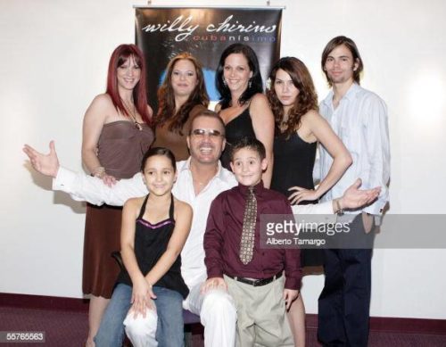 Willy Chirino with his family