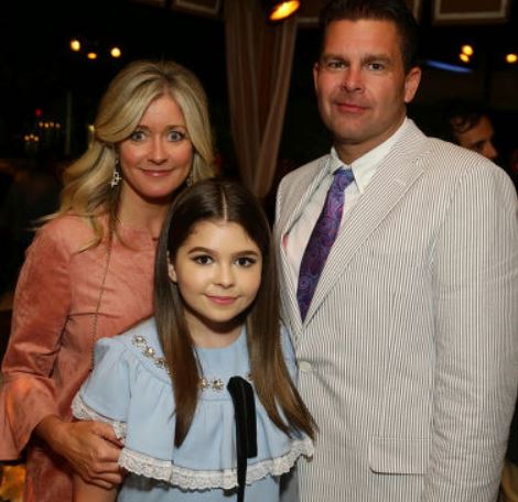 Addison with her father Jared Riecke and mother Jeanine Riecke