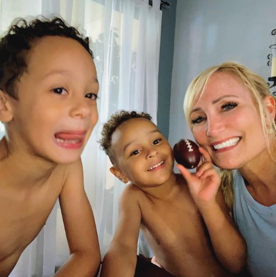 Angela Jacobs with her nephews