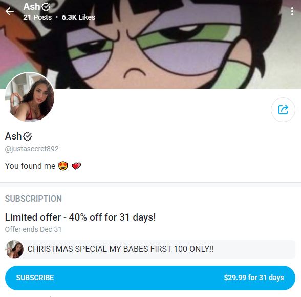 Ash Kaashh's OnlyFans Account