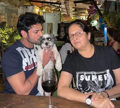Ashish Kapoor with his mother