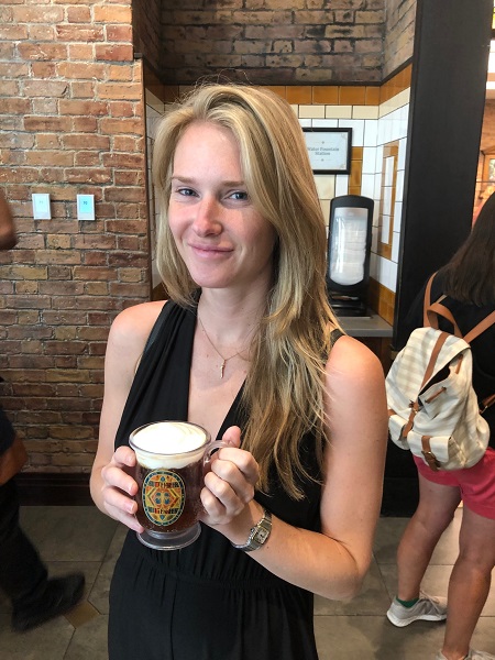 Ashley Lane with butter beer