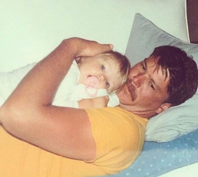 Candice Swanepoel childhood photo with her dad Willem Swanepoel