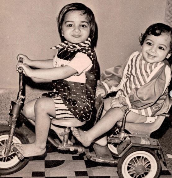 Childhood photo of Gaurav with his brother Gautam Gupta