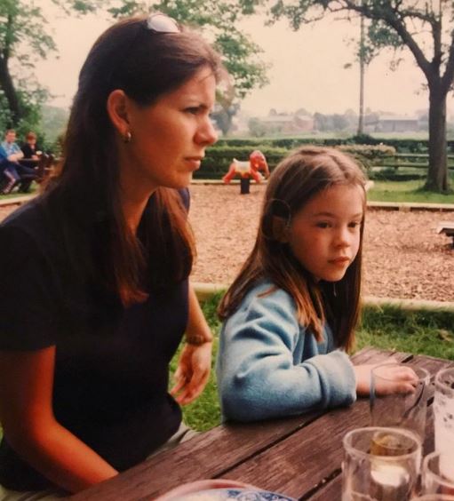 Childhood photo of Gemma Styles with her mother Anne Twist