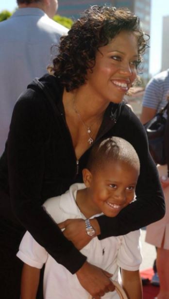 Childhood photo of Ian Alexander Jr with his mother Regina King