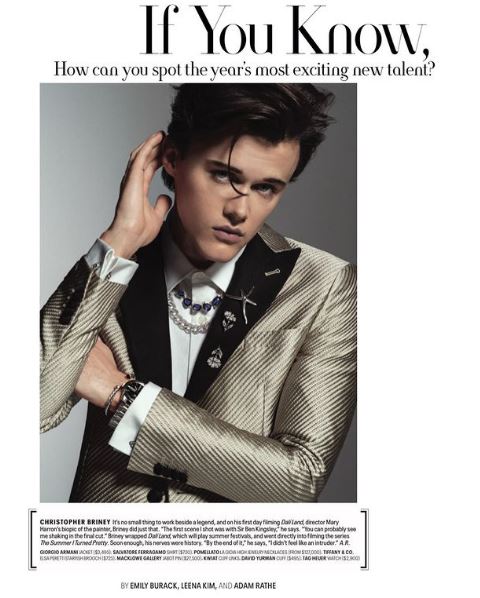 Christopher appeared in various magazine articles