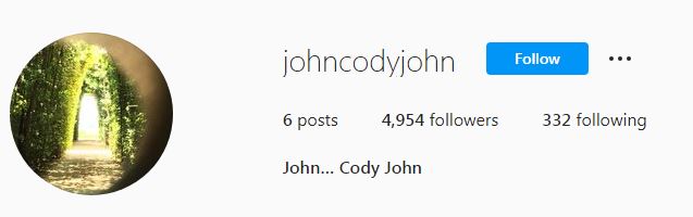Cody's Instagram account