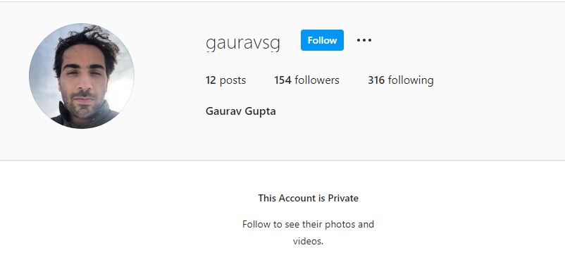Gaurav Gupta's Instagram profile