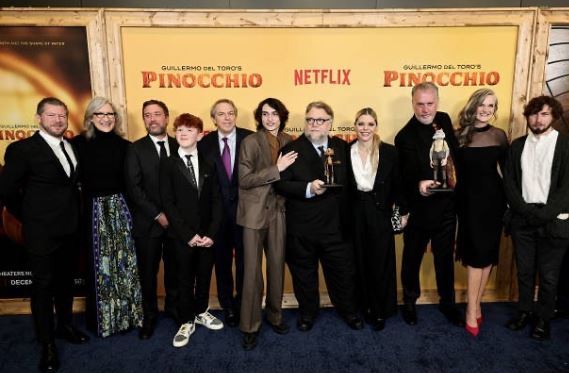 Gregory with the cast of Pinocchio
