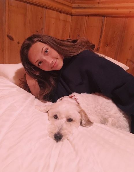 Hannah May with her dog