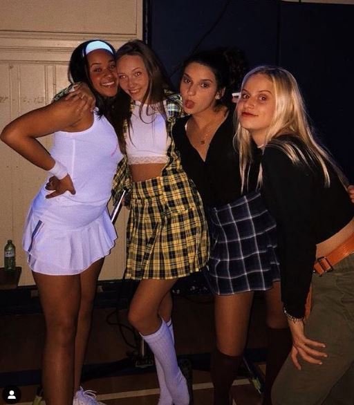 Hannah May with her friends