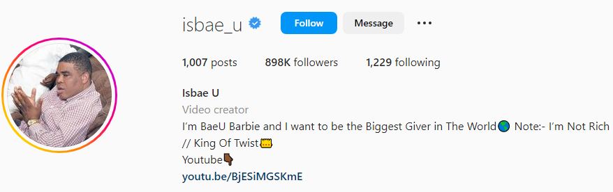 Isbae's Instagram account