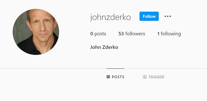 John Zderko Instagram account