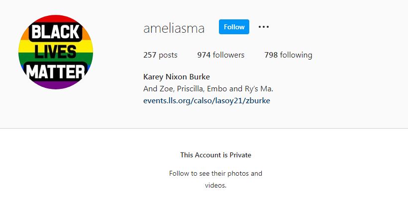 Karey Burke's Instagram account