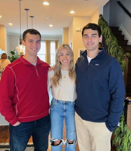 Katie Feeney with her brothers