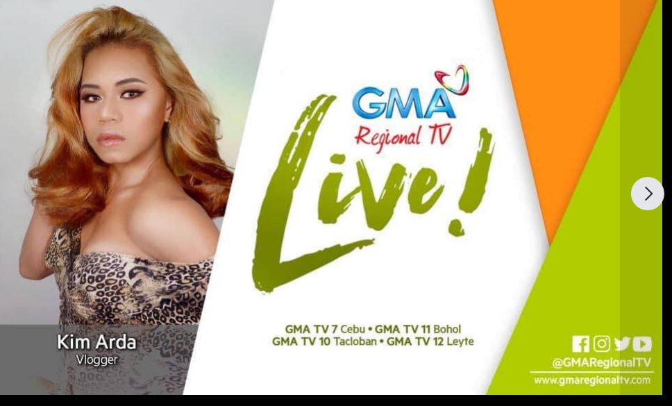 Kim Arda appears on a live show at GMA Regional TV.