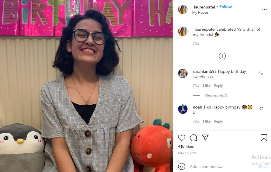 Lauren Patel's first Instagram post