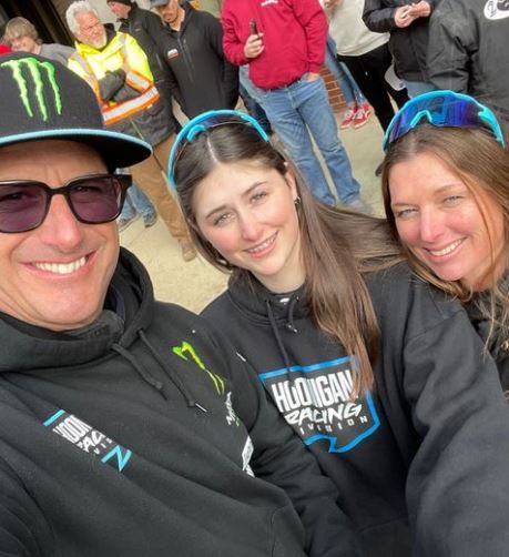 Lia with her parents Ken Block and Lucy Block