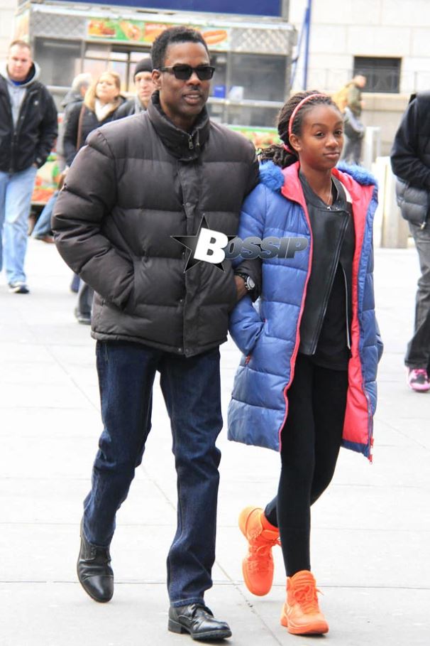 Lola Simone Rock with her father Chris Rock
