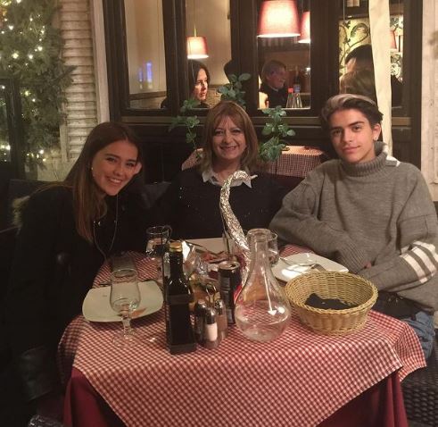 Maia Reficco with her mother and brother